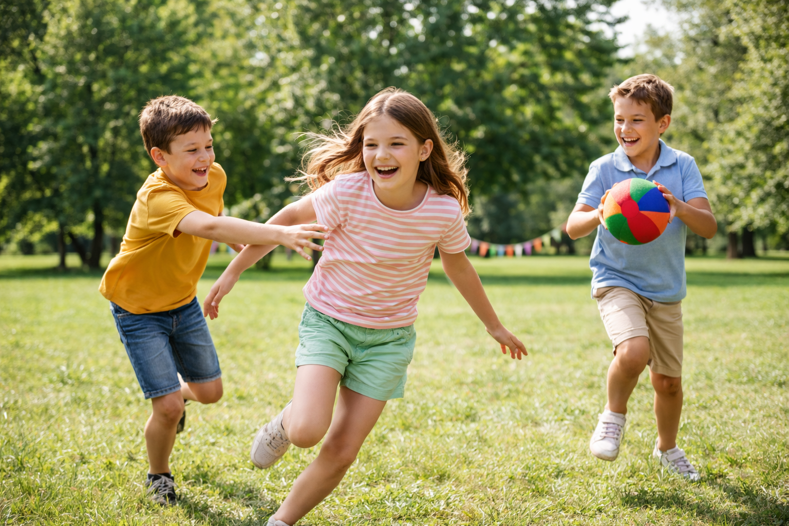 Діти грають на свіжому повітрі