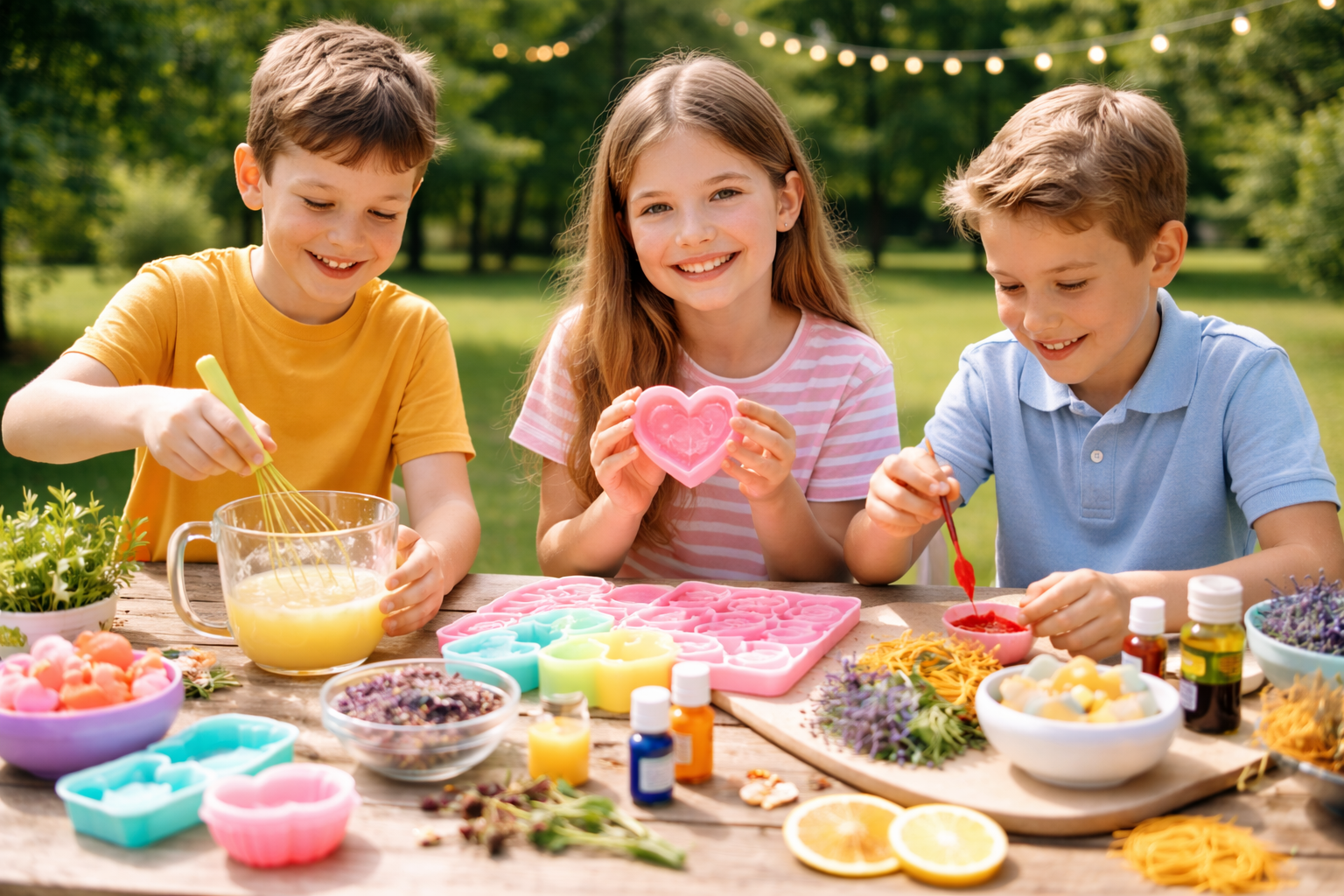 Діти на літньому творчому майстер-класі